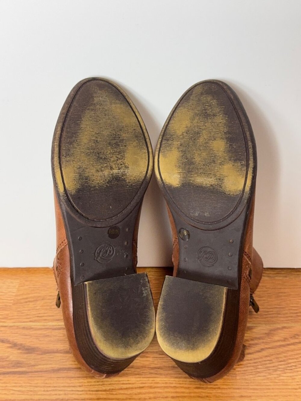 Lucky Brand Basel Leather Ankle Booties Women's 8.5 Brown Side Zip Block Heel - Picture 7 of 14